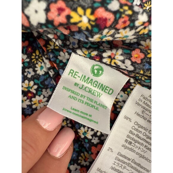 J. Crew Men's Organic Cotton Untucked Slim Fit Long Sleeve Button Front Shirt  L - Picture 4 of 9